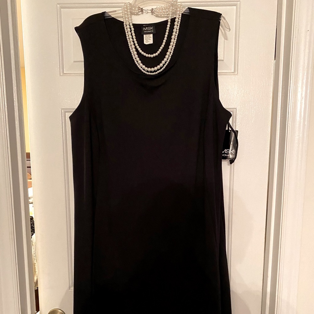 Black Dress with Pearls
